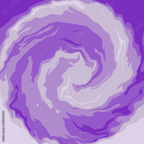 A purple background that makes it feel like a vortex or a storm.