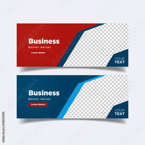Modern business banner design template