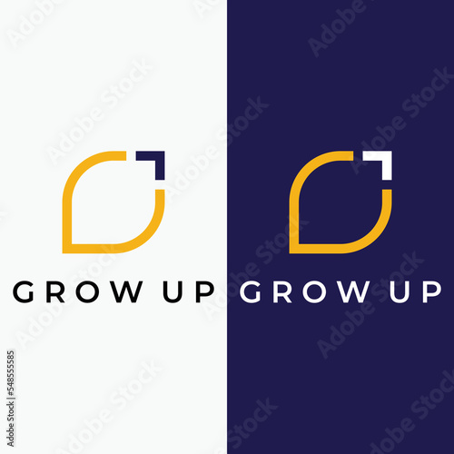 Financial and career creative growth and progress logo design with arrow direction sign. Logo for business,progress and career symbol.