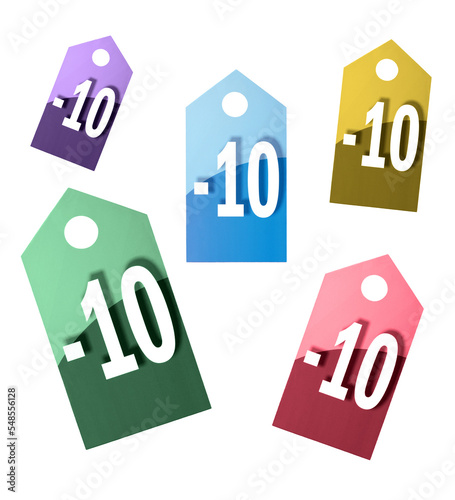 set of sale tags, png file