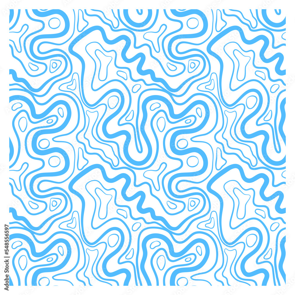 Abstract seamless pattern of water top view. Repeating texture. Figure for textiles. Surface design.