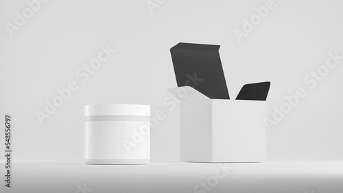 Plastic Cosmetic Jar With Product Box