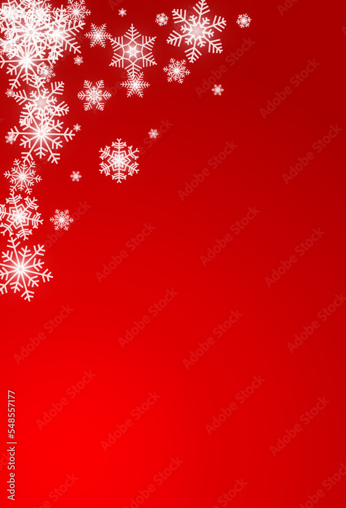 Gray Snow Vector Red Background. Light Silver