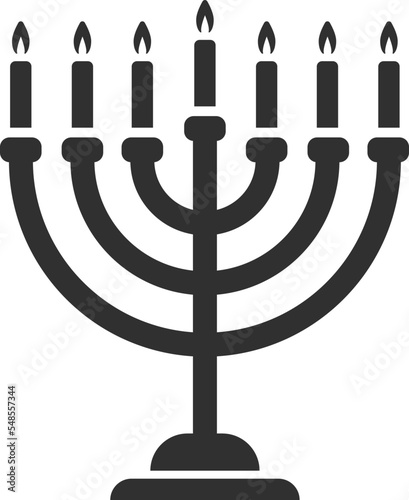 Menorah black simple icon vector illustration
