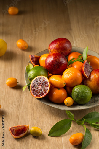 A plate of juicy citrus