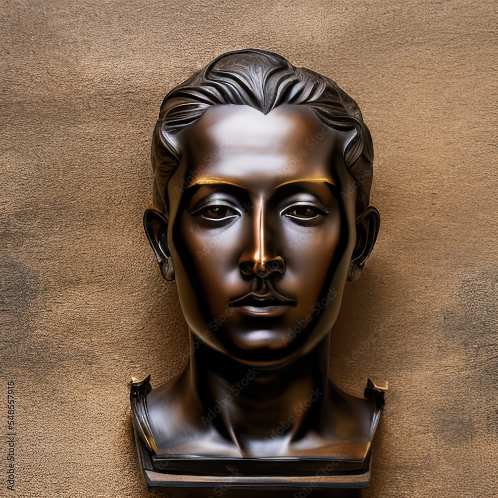 bronze statue of a man