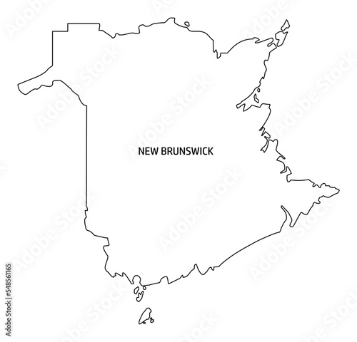 New Brunswick outline map