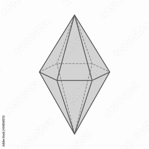 Hexagonal bipyramid geometric shape
