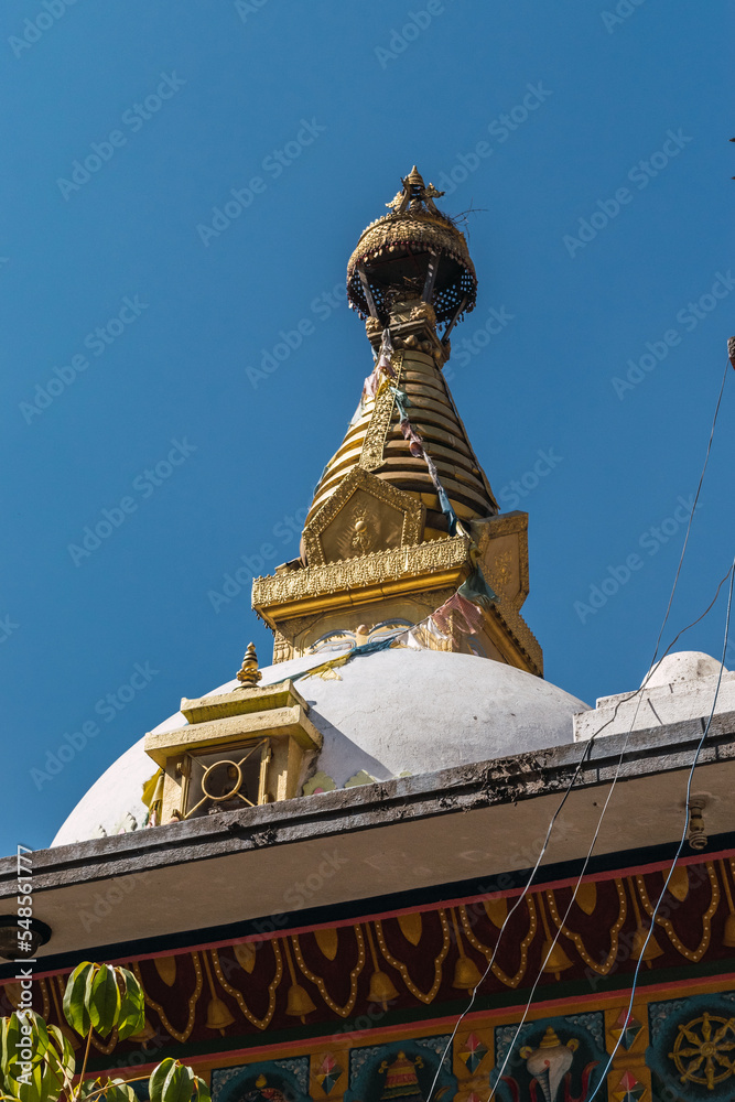Buddhist stupa for daily prayer in the heart of the city of Kathmandu