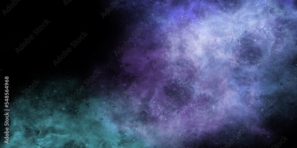 Black Space and blue Galaxy 
Art & Illustration