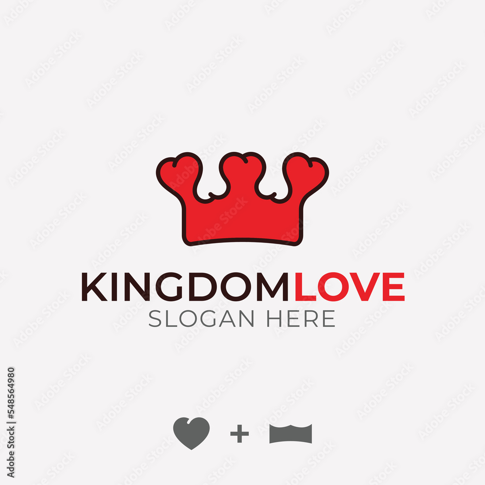 premium hearts - love of kingdom - heart logo - crown logo premium hearts - love of kingdom - heart logo - crown logo