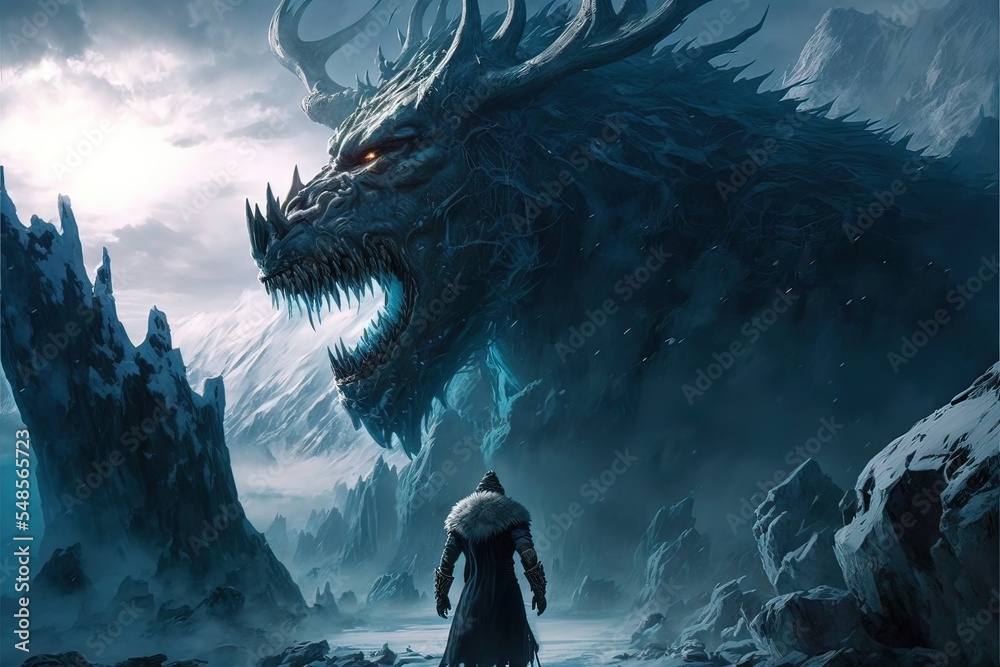 Naklejka premium fantasy giant monster in concept Norse Mythology
