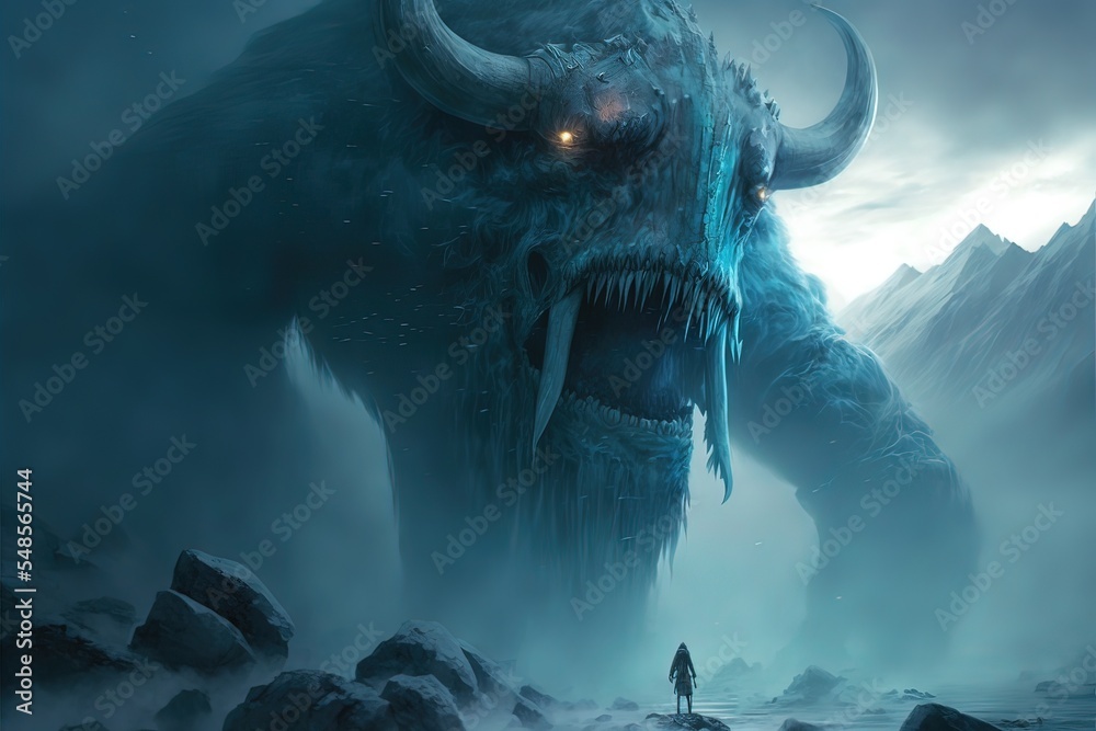 Obraz premium fantasy giant monster in concept Norse Mythology