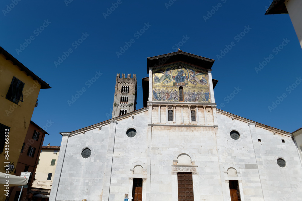 Roman Catholic basilica church of San Frediano . Lucca, Italy