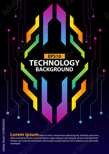 Technology Futuristic Color Catalog Vector