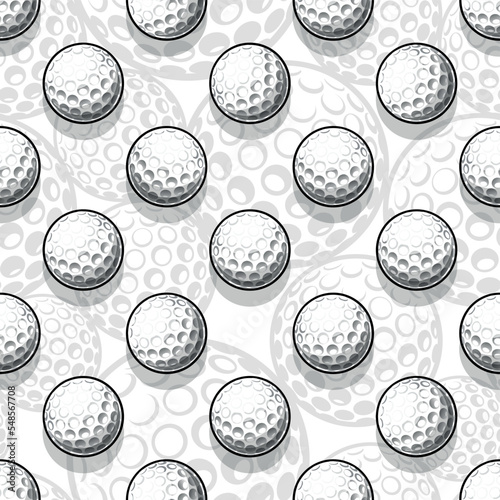 Golf wallpaper repeating tile background golf seamless pattern vector art wrapping paper design.
