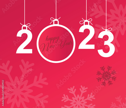 2023 new year lettering. christmas gift concept.Holiday Christmas Background. editable vector. 