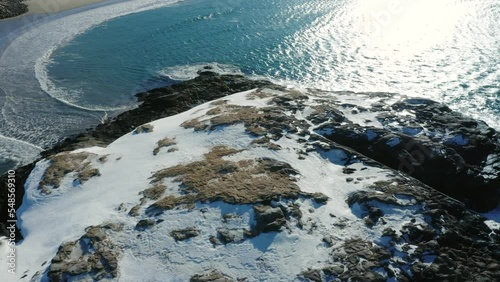 Wallpaper Mural coast of the barents sea in Murmansk view from a drone Torontodigital.ca