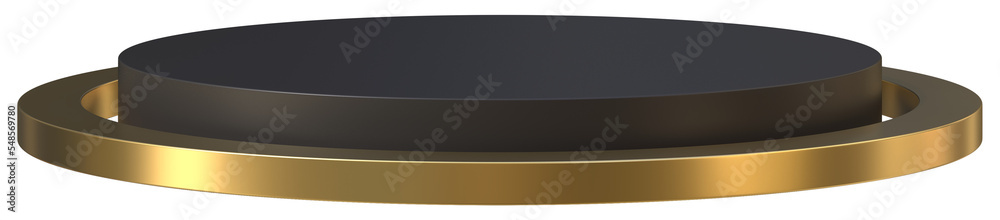 Obraz premium Black gold 3D product platform