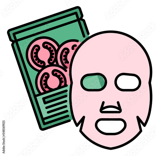 face mask line icon