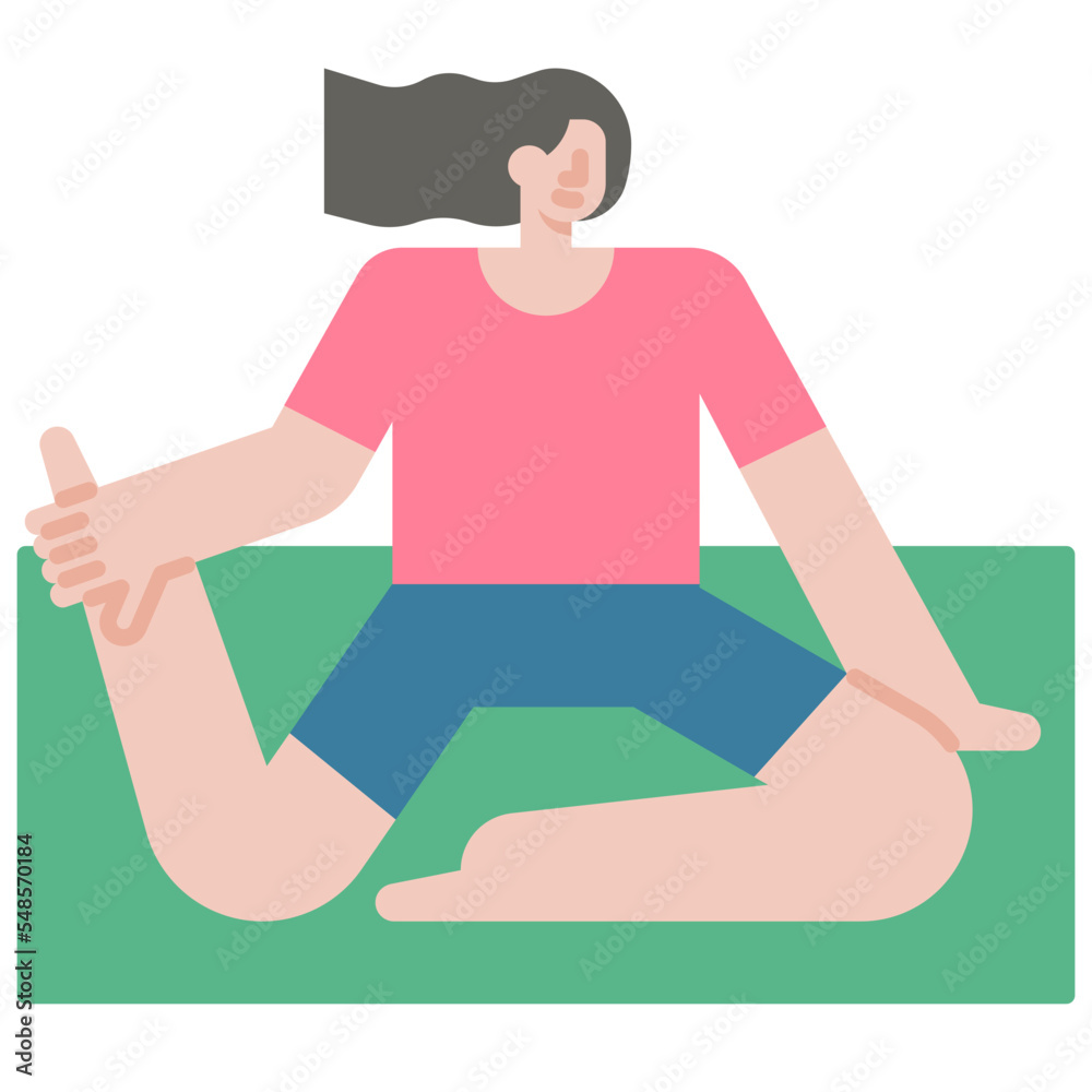 yoga flat icon