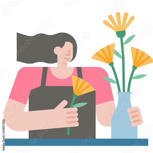 flower arrangement flat icon