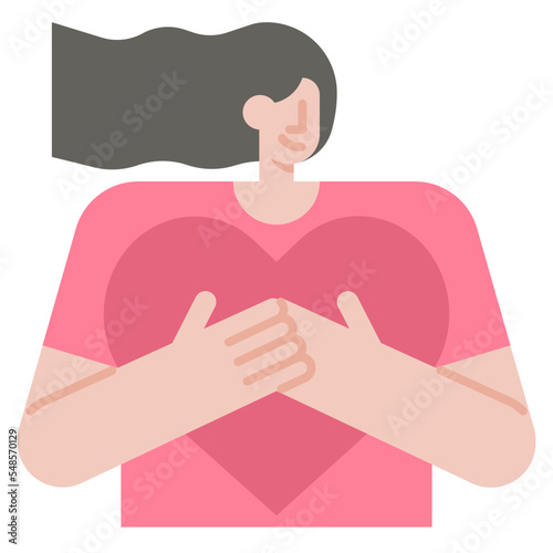 love yourself flat icon
