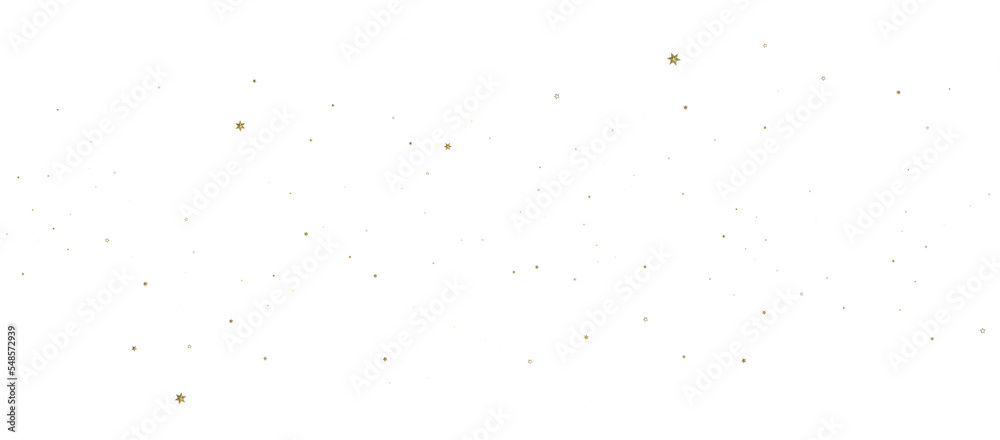 new year pattern. Christmas theme, golden openwork shiny snowflakes, star, 3D rendering.