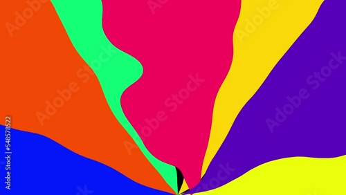 abstract rotating color blue,orange,gree, magenta, yellow, color background animated. 4K endering seamless looping animation. photo