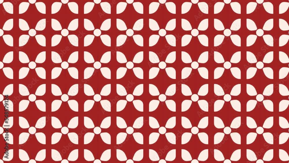 Geometric pattern shapes repeat over red background Loop Geometric pattern shapes repeat over red background Loop