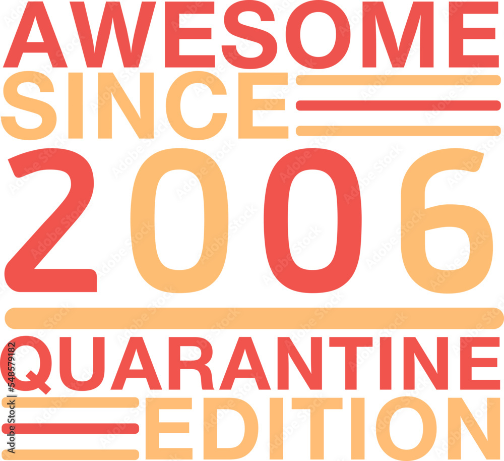Vintage Retro Birthday Awesome Since 2006 Quarantine Edition svg/png ...