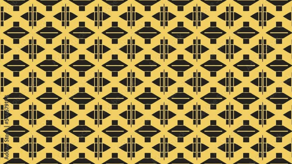 Gold and black geometric modern art deco style tile pattern seamless background Loop Gold and black geometric modern art deco style tile pattern seamless background Loop