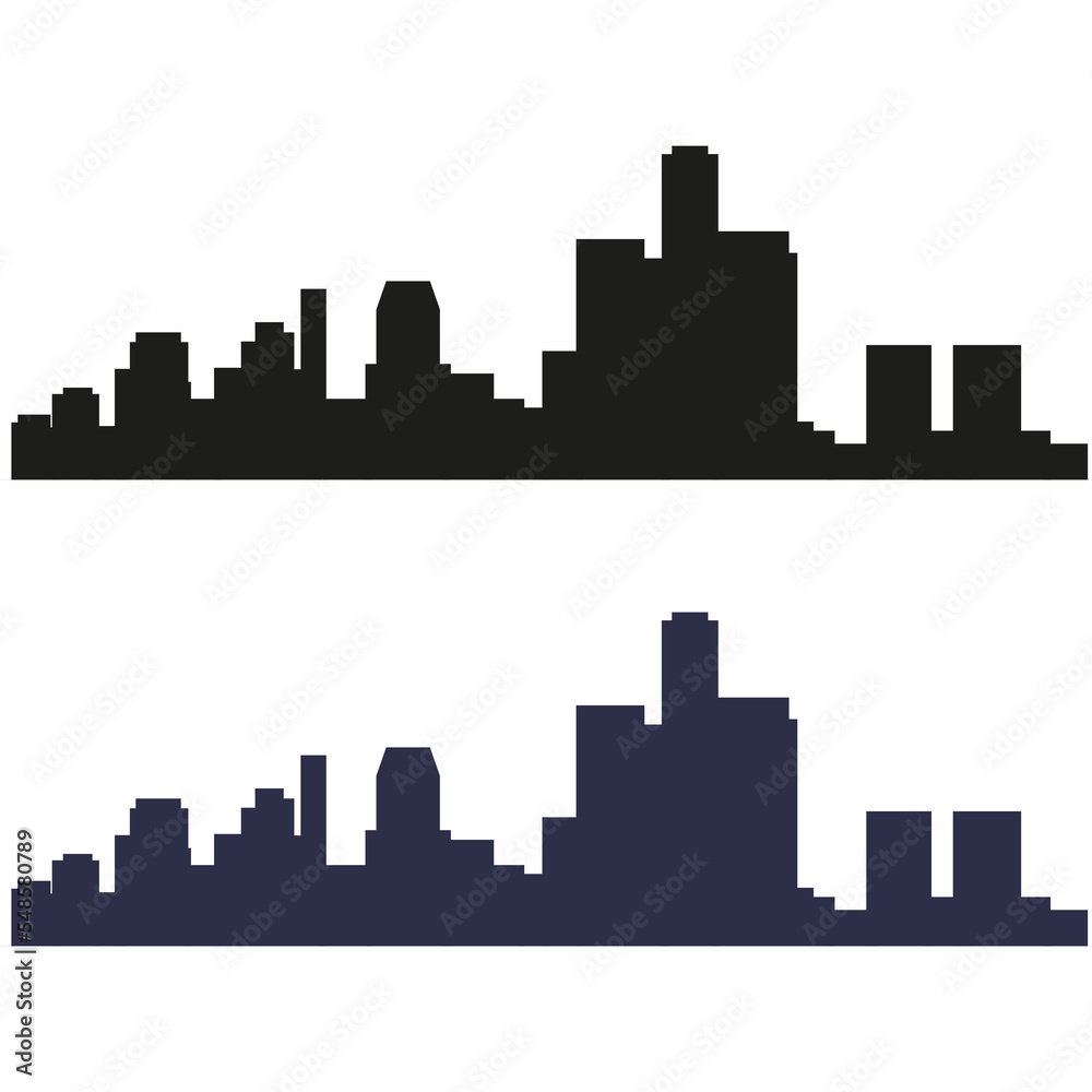 Abstract silhouette of a metropolis for banner design. Abstract vector illustration. Urban modern landscape. Business people communication. Futuristic night city. Business communication concept.