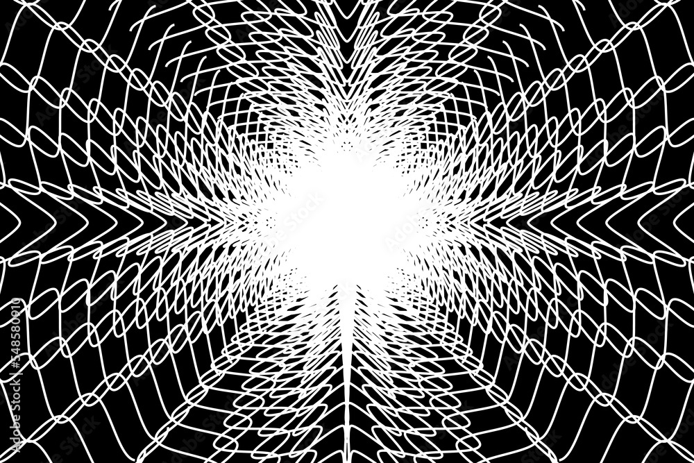 White abstract wireframe tunnel. The white effect sunshine spiral wavy ...