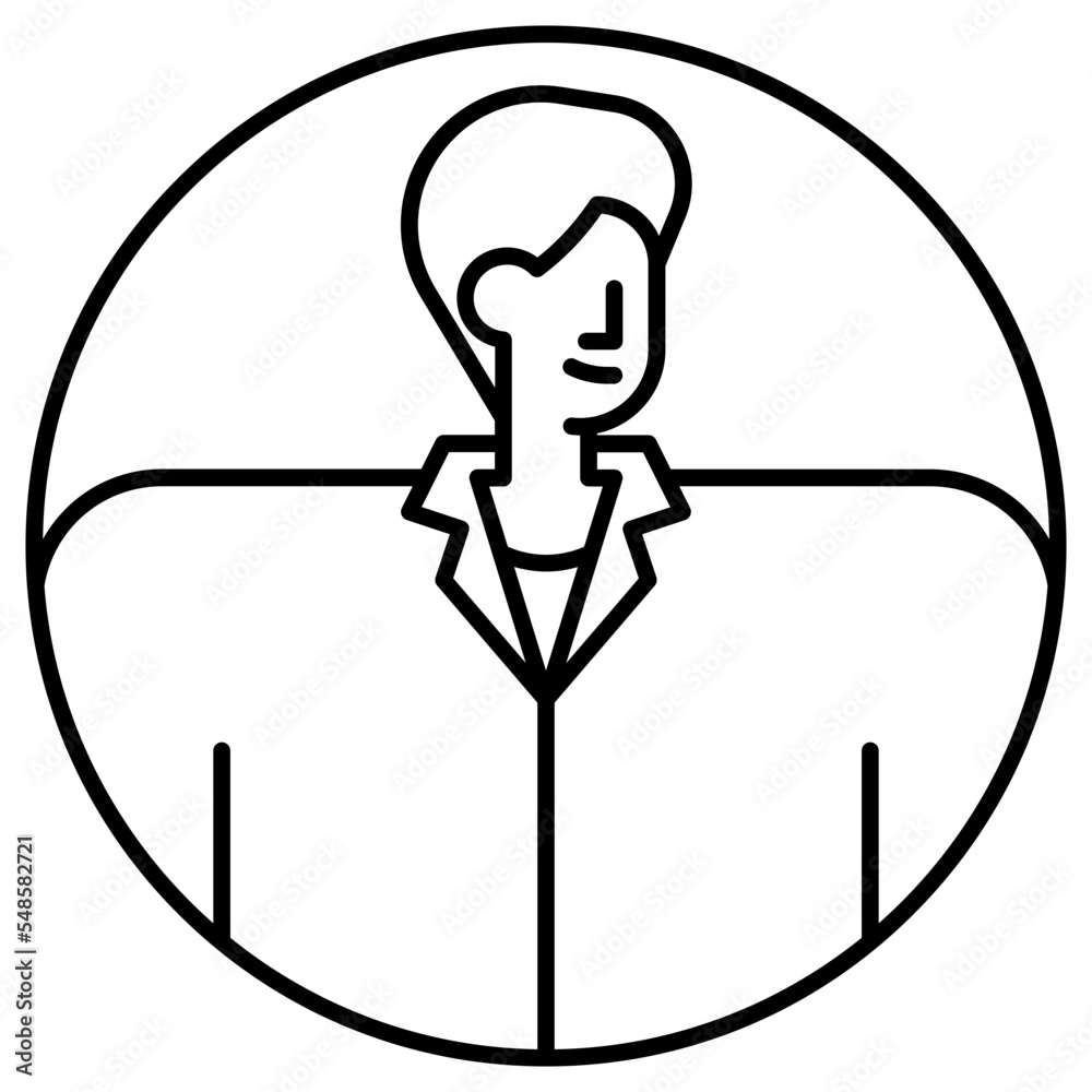 businessman line icon