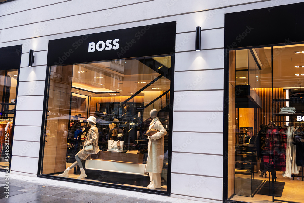 Hugo Boss, luxury clothing store in Vienna, Austria Stock Photo | Adobe  Stock