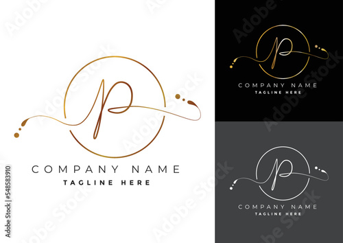 Letter P premium handwritten signature logo