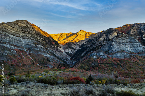 Fall sunrise on the mountain