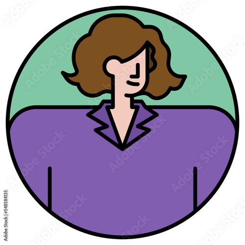 businesswoman line icon