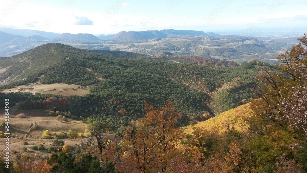 view and panorama of the French mountains