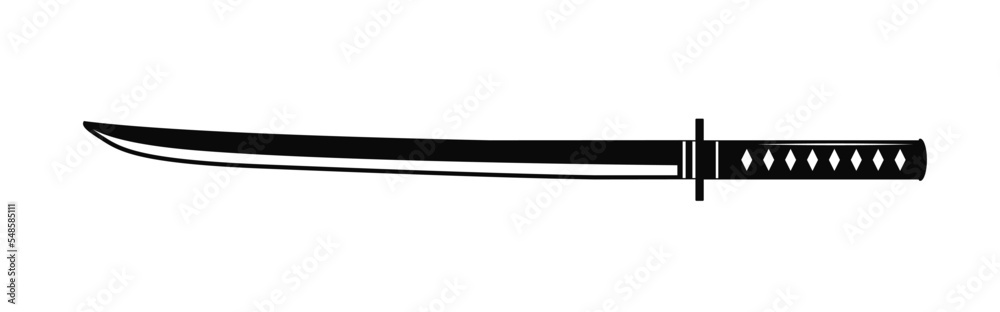 Samurai sword katana vector illustration icon Samurai sword katana vector illustration icon