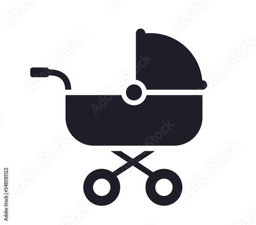 Stroller baby carriage vector icon