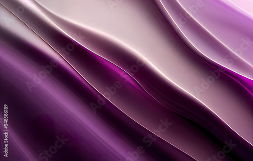 purple silk background, purple satin background, silk fabric background, texture, illustration, generative AI