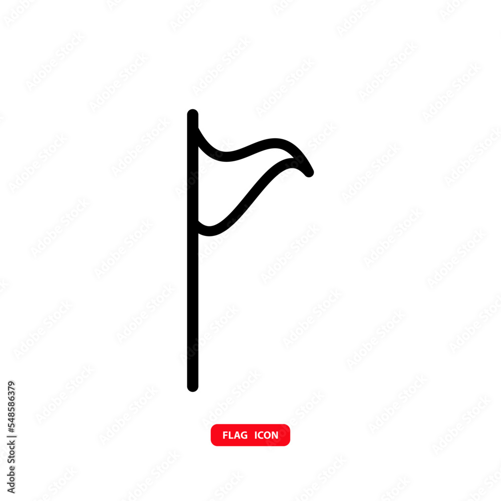 Flag icon vector logo design template Flag icon vector logo design template