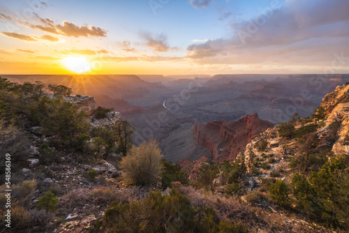 sunset at the grand canyon  arizona  usa