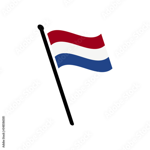 Netherlands flag icon vector logo design template