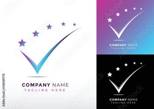 Executive check mark business logo template