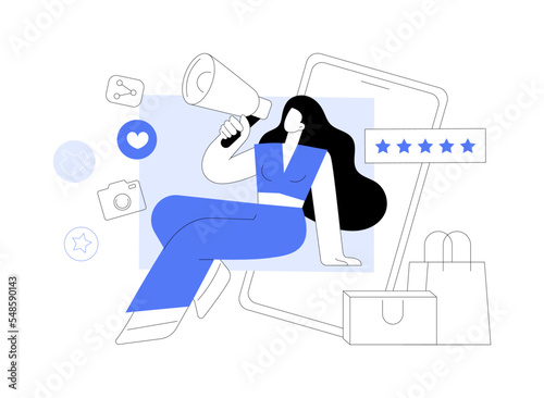Brand ambassador abstract concept vector illustration.