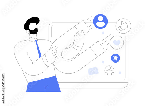 Engagement marketing abstract concept vector illustration.