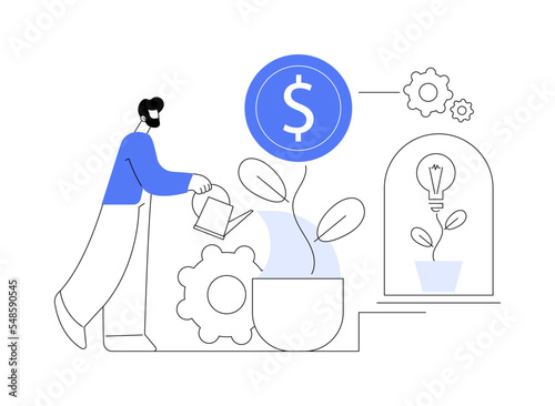 Business incubator abstract concept vector illustration.